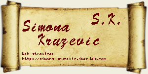 Simona Kružević vizit kartica